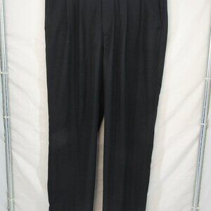 Alan Flusser Golf Men's Black Roll Cuff Pleated Front Golf Pant Size 38X34